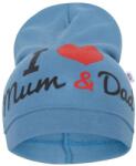 NEW BABY Baba sapka New Baby I Love Mum and Dad kék - babyboxstore