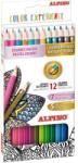 ALPINO Color Experience Színes ceruzák, kartondobozban, 12 szín/készlet (7 pasztell + 5 metál) (MS-AL000246)