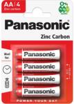 Panasonic Red Zinc AA ceruzaelem, 1.5V, cink-mangán, 4b/csomag R6R (R6R-4BP)