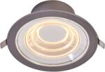 OSRAM LEDVACE Décor Ripple süllyesztett LED spotlámpa, 9W izzószál, 850 lm, meleg fény (2700K), átmérő 166 mm, IP20, alumínium, F energiaosztály, szürke