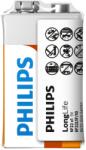 Philips LongLife 9V 1-fóliás akkumulátor matricával (6F22L1F/10)