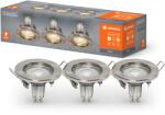 OSRAM 3 db süllyesztett LED spotlámpa készlet Ledvance, 3x2, 6W, 3x230 lm, meleg fény (2700K), átmérő 80 mm, IP20, F energiaosztály, nikkel