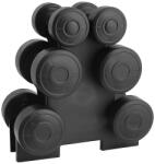 THEWAY Set gantere Family 12 kg, suport inclus, negru, TheWay Fitness