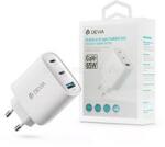DEVIA ST111615 Extreme Speed Series 65W 2xUSB C/USB hálózati adapter (fehér) (ST111615) (ST111615)