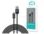 DEVIA ST108042 Gracious Series v2 12W USB/Lightning 2m adat-és töltőkábel (fekete) (ST108042) (ST108042)