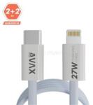 AVAX CB611LB MAGNETY 27W 1m USB-C - Lightning adat- és töltőkábel (AVAX_CB611LB) (AVAX_CB611LB)