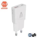 AVAX CH641W NANO SLIM 30W USB-C (PD3.0)+USB-A (QC3.0) hálózati töltő (fehér) (AVAX_CH641W) (AVAX_CH641W)
