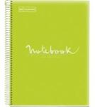 Miquelrius Emotions A4 PP 5x24 lapos lime kockás spirálfüzet (A152387322) (A152387322)