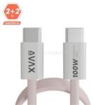 AVAX CB610P MAGNETY 100W 1m USB-C adat- és töltőkábel (AVAX_CB610P) (AVAX_CB610P)