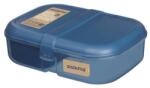 Sistema Három rekeszes ételtároló doboz joghurt tartóval, 1, 1 l, sötétkék (42041)