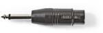 Nedis COTP15940BK 6, 35 Jack dugó - 3P XLR aljzat adapter (COTP15940BK)