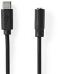 Nedis CCGL65960BK10 USB-C (USB C) dugó - 3, 5 mm sztereo jack aljzat | 1, 00 m (CCGL65960BK10)
