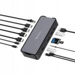 Verbatim Usb-c Pro Dokkolóállomás 15 Port 2X Usb-c GEN2 1x Usb-a 2 x Hdmi (32171)