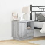 vidaXL Нощен шкаф Сив 50 x 34, 5 x 50 см. Инженерна дървесина (869588)