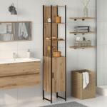 vidaXL Шкаф за баня дъб артизан 33 x 33 x 185, 5 см Инженерна дървесина (862239)