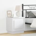 vidaXL Нощен шкаф Бяло 44 x 34, 5 x 45 см Инженерна дървесина (869562)