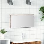 vidaXL Огледало Кафяво 80 x 37 см Стъкло и инжектирано дърво (863303)