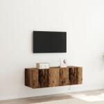 vidaXL TV стенен шкаф 2 бр. Старо дърво Инженерна дървесина (863110)