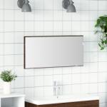 vidaXL Огледало Кафяв дъб 80 x 37 см Стъкло и инжектирано дърво (863305)