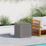 vidaXL Кутия за съхранение Светлосиво 55 x 53 x 57 см Полипропилен (870582)