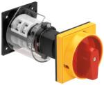 LOVATO Electric Intrerupator rotativ cu came, GN SERIES, O88-O98-O99 VERSION, REAR MOUNT, DOOR-COUPLING AND PADLOCK SYSTEM, RED/YELLOW. ON/OFF SWITCH, THREE-POLE - 2 WAFERS - SCHEME 10, 63A (7GN6310O98)