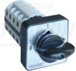 TRACON Selector, 0-1-2 TKB-129/4 400V, 50Hz, 125A, 2×4P, 30kW, 88×88mm, 90° (TKB-129/4)