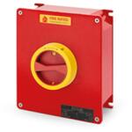 SCAME Intrerupator separatorn32A 3P+N IP65 192x168x80mm IK10 EMERGENCY YELLOW/RED FIRE RATED (590.FEM3205)