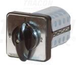 TRACON Selector, 0-1-2 TKB-169/3 400V, 50Hz, 160A, 2×3P, 37kW, 88×88mm, 90° (TKB-169/3)