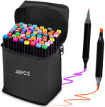 Extralink alkoholos markerkészlet, 48 szín, kétvégű