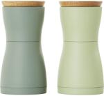 AdHoc Twin Set de râșnițe pentru piper și sare, verde închis și verde deschis, înălțime: 133 mm