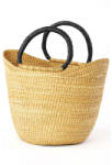 African basket Természetes anyagú fonott bevásárló kosár