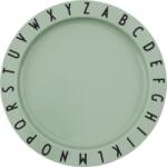 Design Letters Farfurie Eat & Learn verde din tritan (20103003GREENABC) Set pentru masa bebelusi