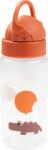 Done by Deer Sticlă Happy Clouds 350 ml portocalie cu pai (1036006)