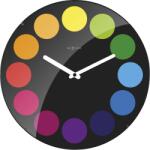 NeXtime Ceas de perete Dots Dome negru (3167)