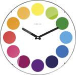 NeXtime Ceas de perete Dots Dome alb (3166)
