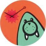 NeXtime Ceas de perete Wizky Walrus portocaliu (2819or)