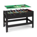 KLARFIT Spin 2 az 1-ben, játékasztal, biliárd, csocsó, 180°-ban elfordítható, játéktartozékok, fekete (FIT4-KF Spin BK) (FIT4-KF Spin BK)