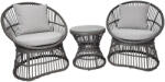 House Nordic Natal kerti bútor garnitúra, rattan, szürke (7701030) - geminiduo