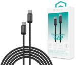 DEVIA Gracious Series 60W PD Type-C/Type-C adat- és töltőkábel 3m - fekete - nextelshop