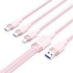 Vention USB-A 2.0/M -> USB-C/Lightning/Micro USB-B, 1, 5m, (rózsaszín, 6A, 3in1), kábel (CTRPG) (CTRPG)