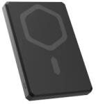 Urban Armor Gear Ultra Slim 5K 5000 mAh Powerbank 10 W-os Állvánnyal, MagSafe Kompatibilis USB-C Kábellel - Fekete/Szürke