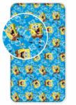 Jerry Fabrics SpongyaBob Kockanadrág lepedő, kék, 90×200×25 cm (011153-SPONGEBOBA)
