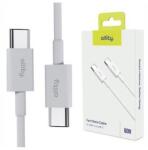 Allity Cablu de date si incarcare Allity AUC-03, USB-C to USB-C, 60W, 1m, Alb