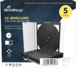 MediaRange 2 CD 10, 4 mm, 5 db, fekete (BOX31-2)