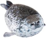 KRUZZEL Fókás plüsspárna, 50 cm, szürke