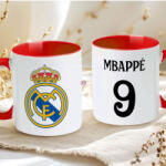 Deconline Crafts Prémium Real Madrid Bögre személyre szabható, egyedi névvel 330ml Piros bögre (DO69354-RED-MUG)