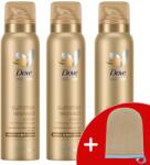 Dove Summer Revived Önbarnító Hab közepes - sötét árnyalatú bőrre 3x150ml + Ajándék Dove Önbarnító Kesztyű