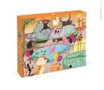 Janod Puzzle senzoriale tactil Animale la ZOO cu textură 20 bucăți senzoriale (J02774) Puzzle