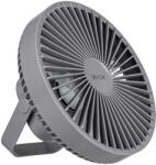 Vayox LED Újratölthető asztali ventilátor LED világítással LED/2W/5V USB 2400 mAh szürke VA0337G (BX0056)