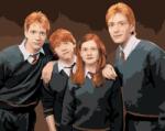 Zuty Picturi pe numere Fred, George, Ron și Ginny Weasley (Harry Potter) (M10-050-040-606362) Carte de colorat